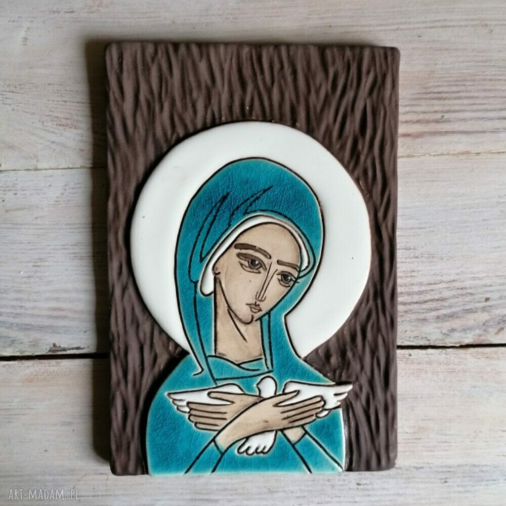 Ikona ceramiczna z wizerunkiem Maryi - Pneumatofora