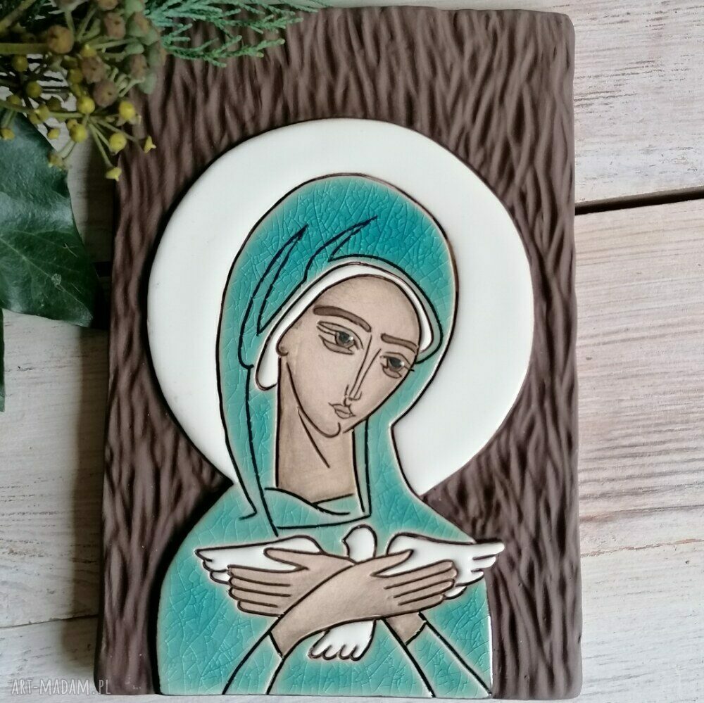 Ikona ceramiczna z wizerunkiem Maryi - Pneumatofora