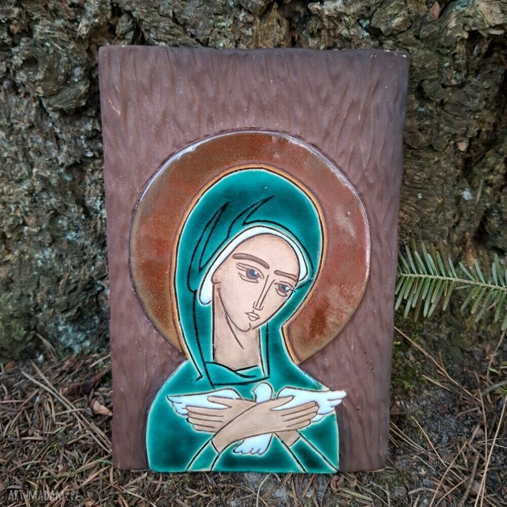 Ikona ceramiczna z wizerunkiem Maryi - Pneumatofora