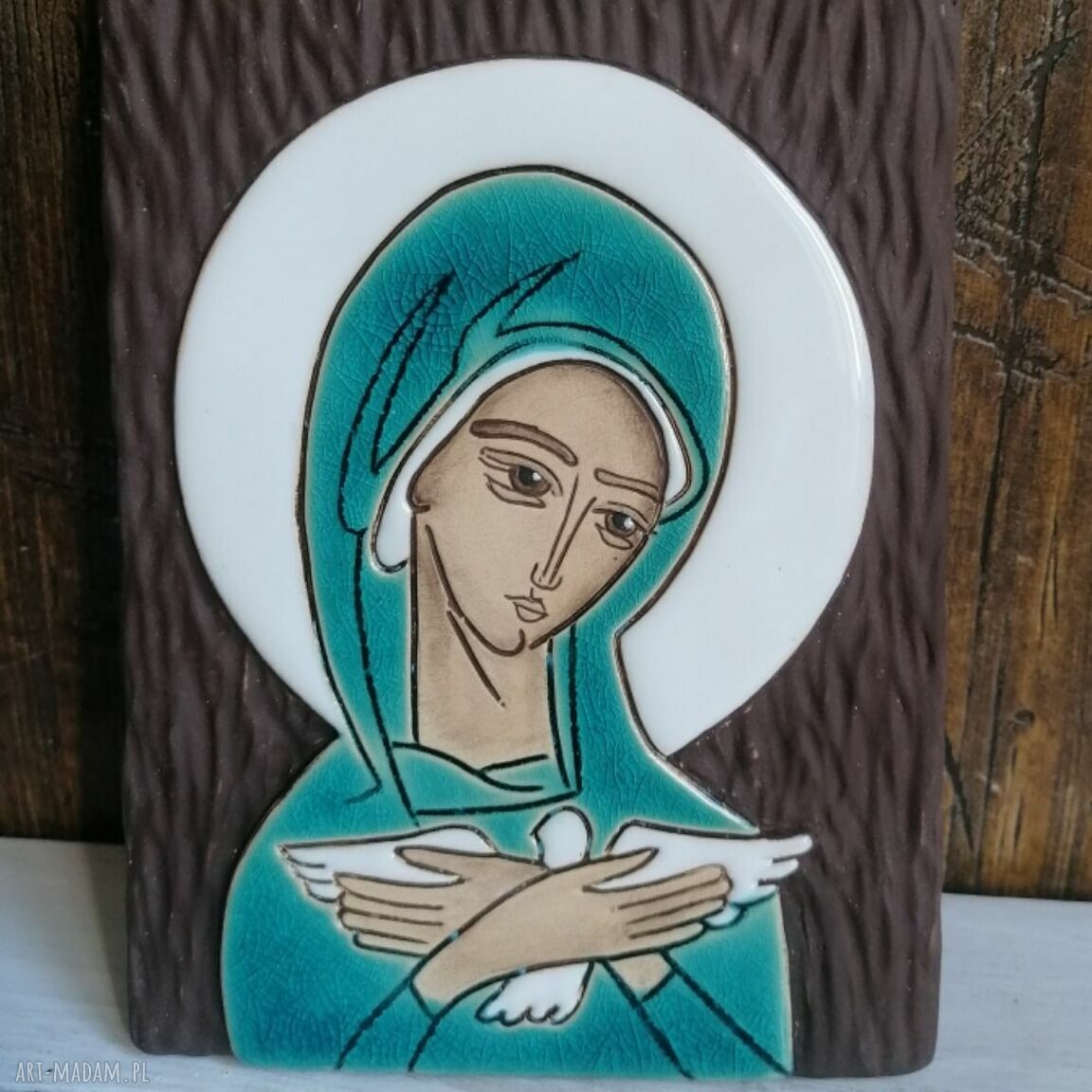 Ikona ceramiczna z wizerunkiem Maryi - Pneumatofora