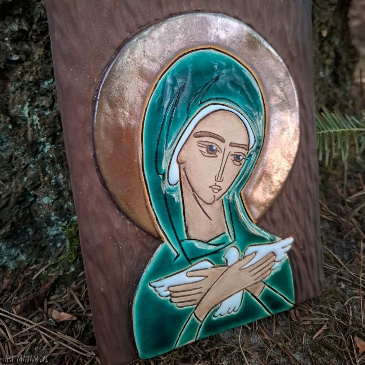 Ikona ceramiczna z wizerunkiem Maryi - Pneumatofora