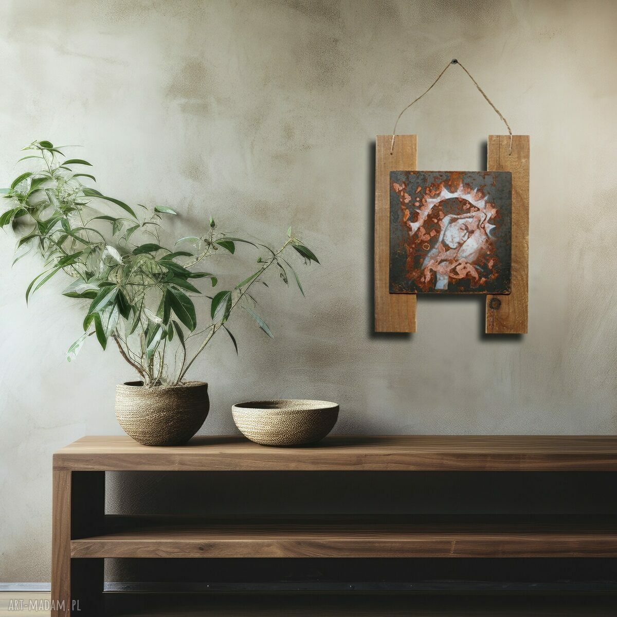 Ikona XVIII - nowoczesna dekoracja wielkanocna z metalowej płyty