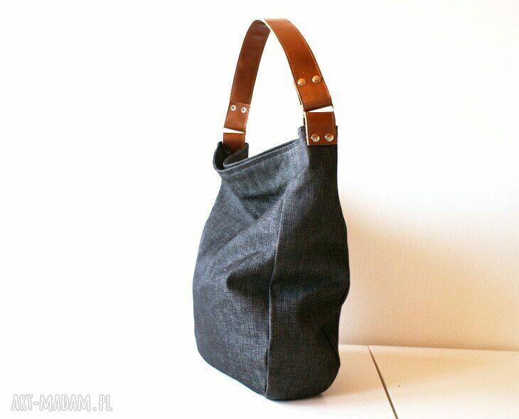 IKS dżins czerń rudy HandMade