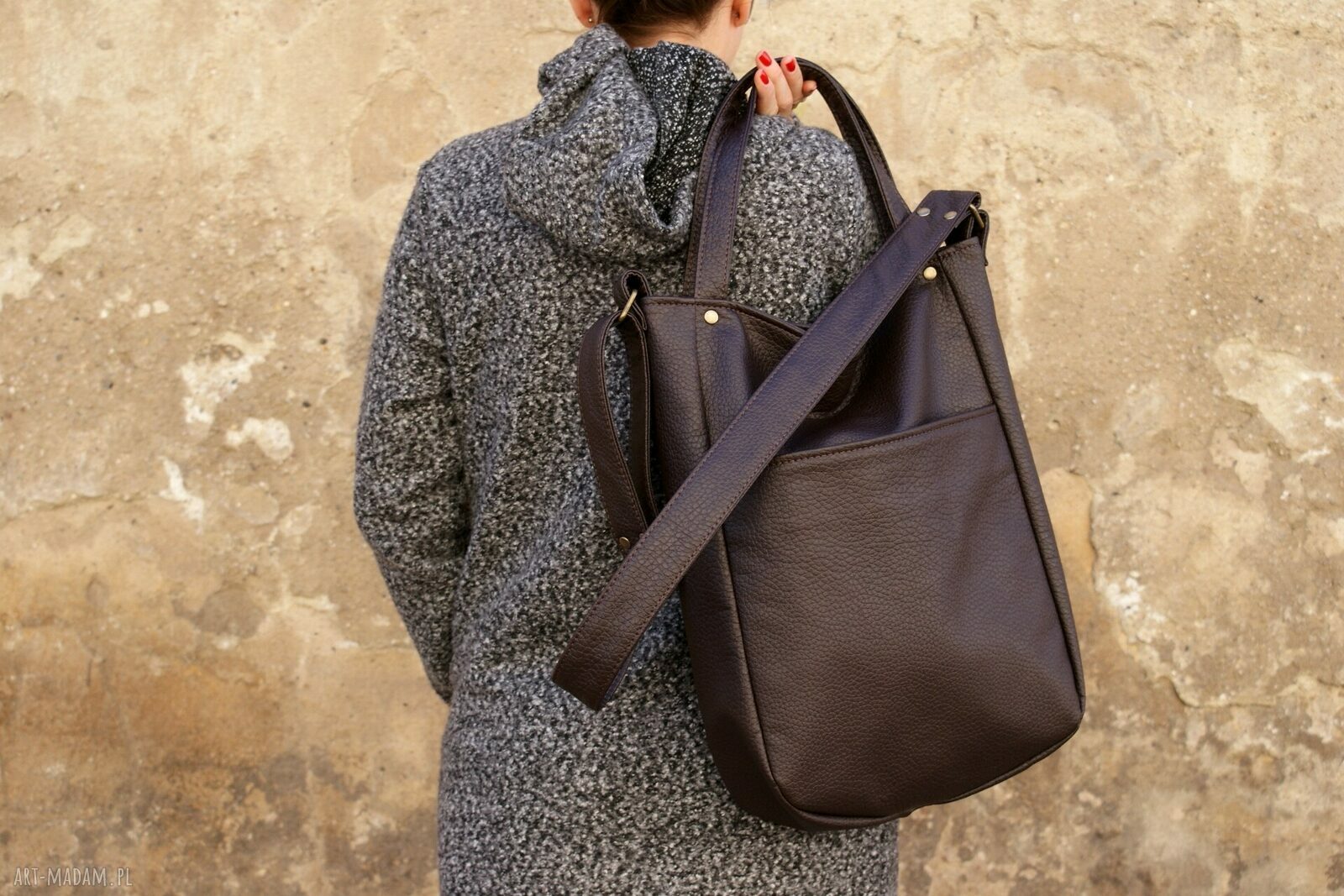IKS pocket czekolada faktura Hand Made