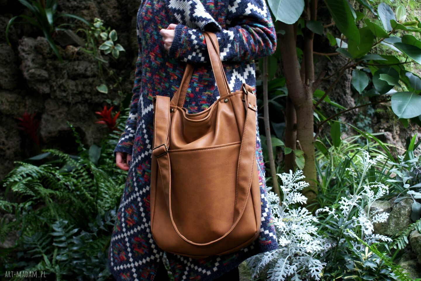 Iks pocket rudy vegan torba torebka listonoszka boho hippie