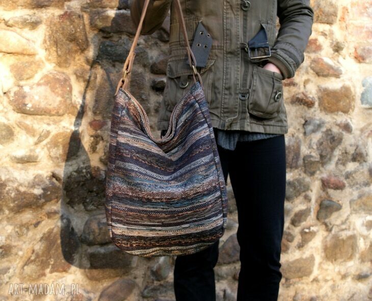 na ramię: IKS worek vege navaho brąz orzech Autorskie