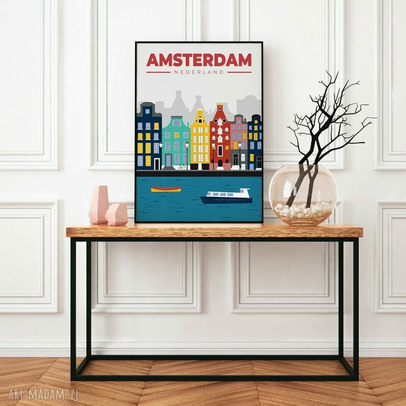 Plakat Amsterdam - ilustracja 50x70 cm