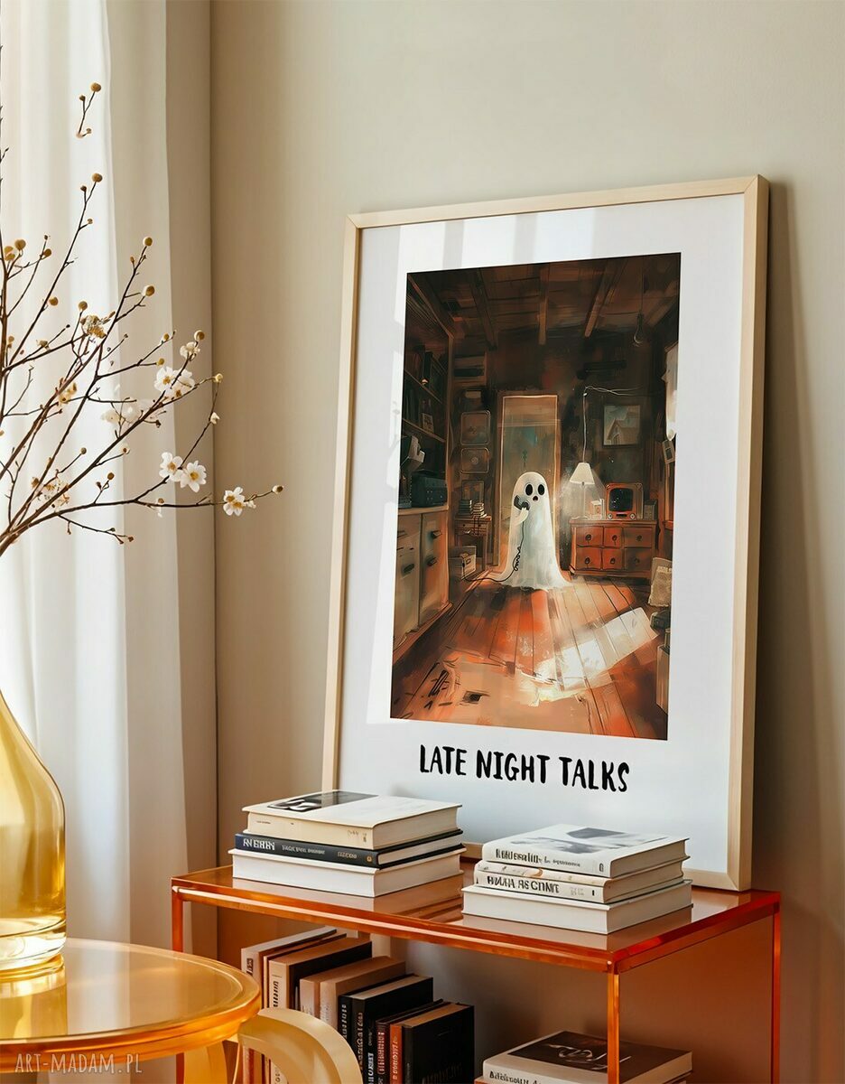 Zabawny plakat z duszkiem Late Night Talks 2 50x70 cm