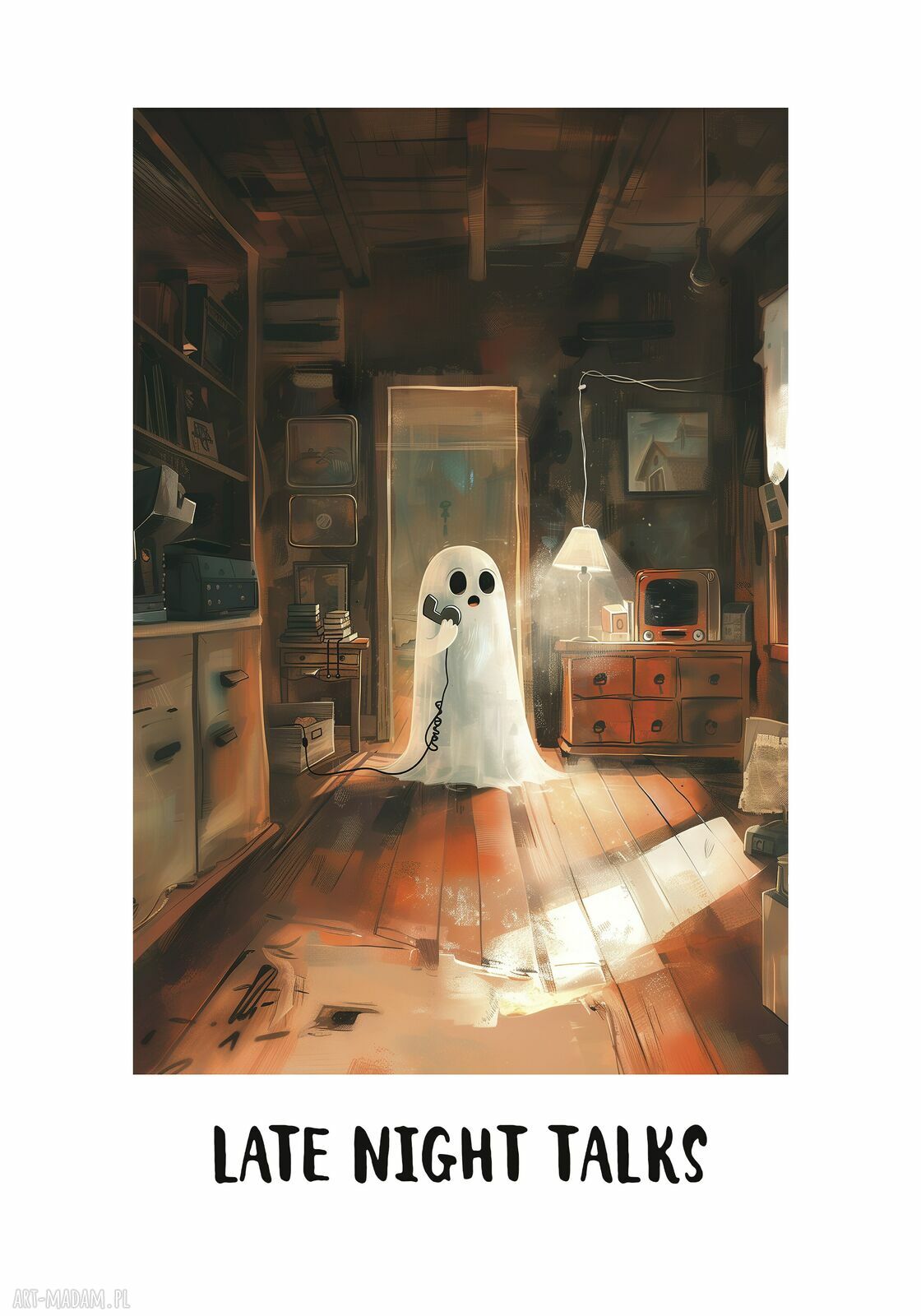 Ilustracja z duszkiem 40x50 cm - Late Night Talks 2