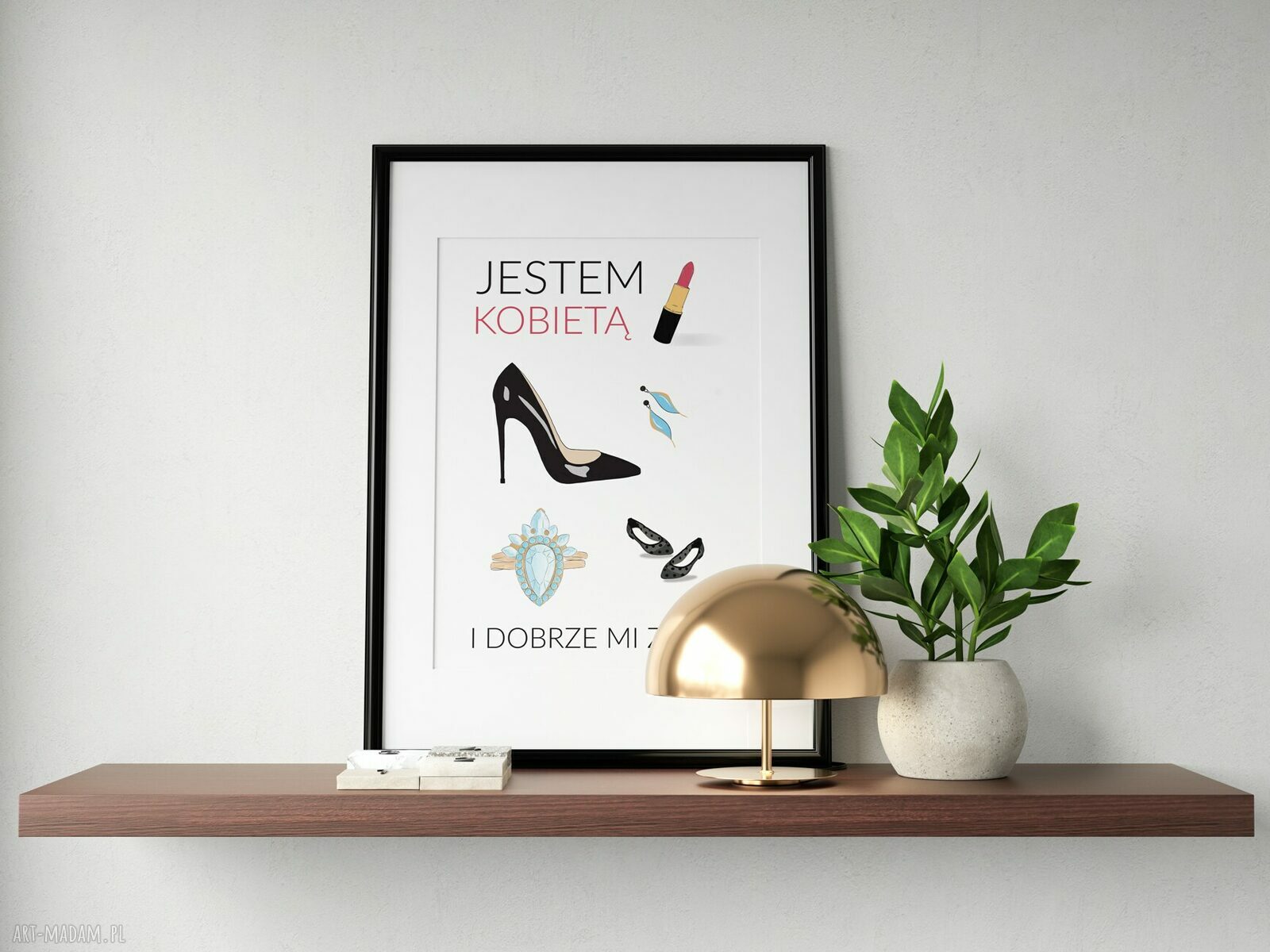 Plakat ilustrowany A4 „Jestem kobietą” - limitowana grafika