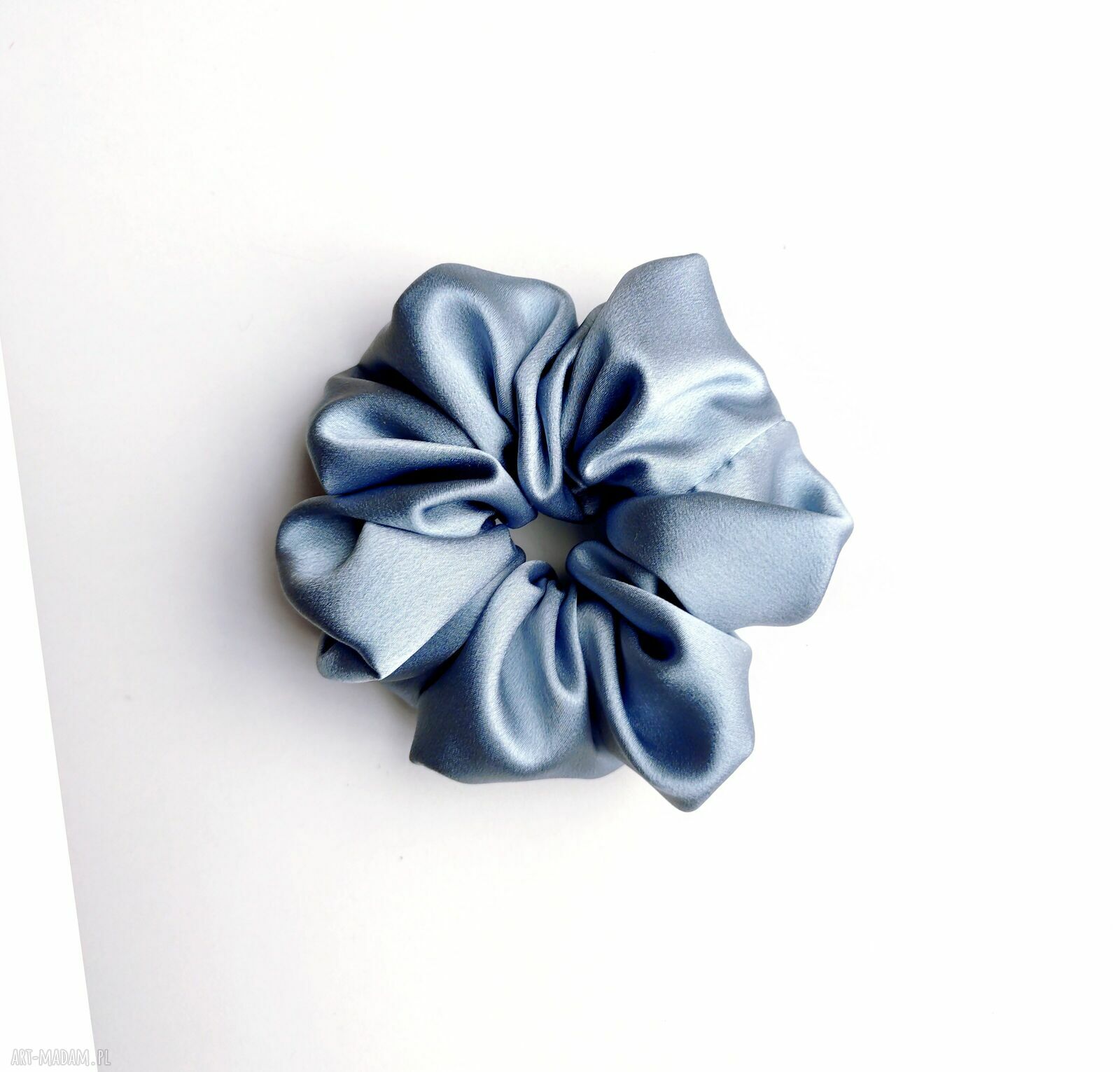 In blue - zestaw jedwabnych scrunchie (frotki do włosów)