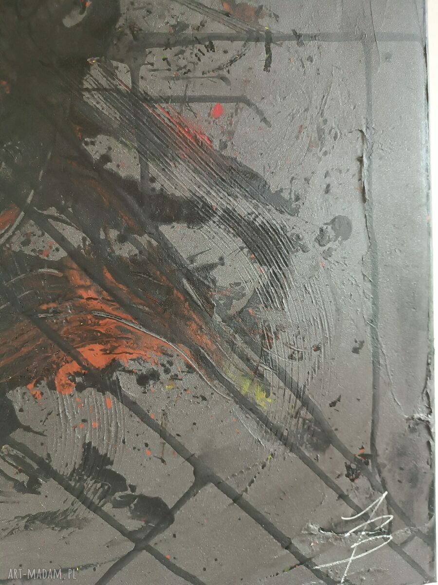 In My Darkest Moments - obraz abstrakcyjny 80x80 ręcznie malowany