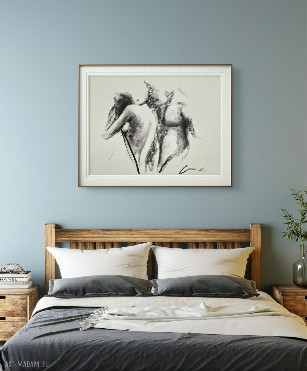 In the Morning - czarno-biała inkografia 100x70 cm
