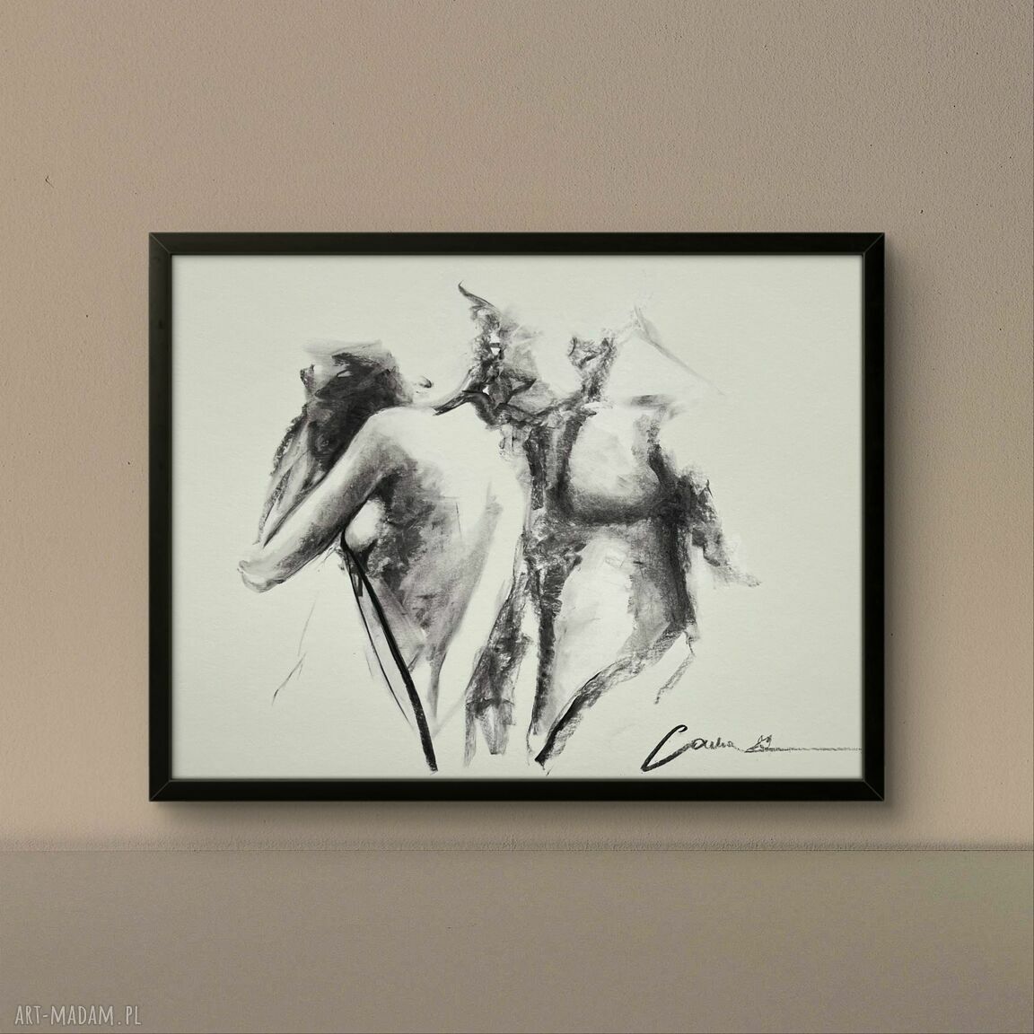 In the Morning - czarno-biała inkografia 100x70 cm