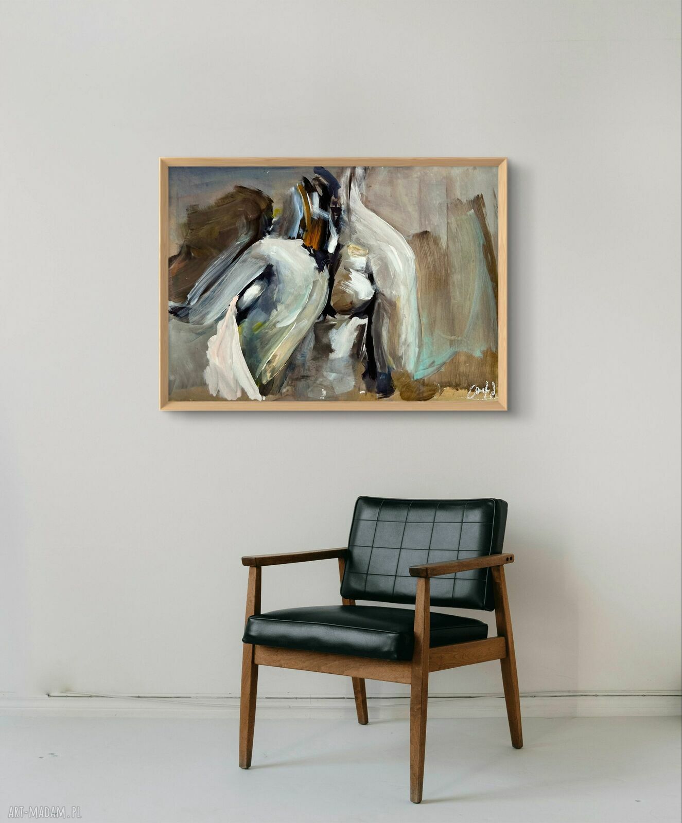In the Morning 100x70 - ręczna inkografia nad łóżko