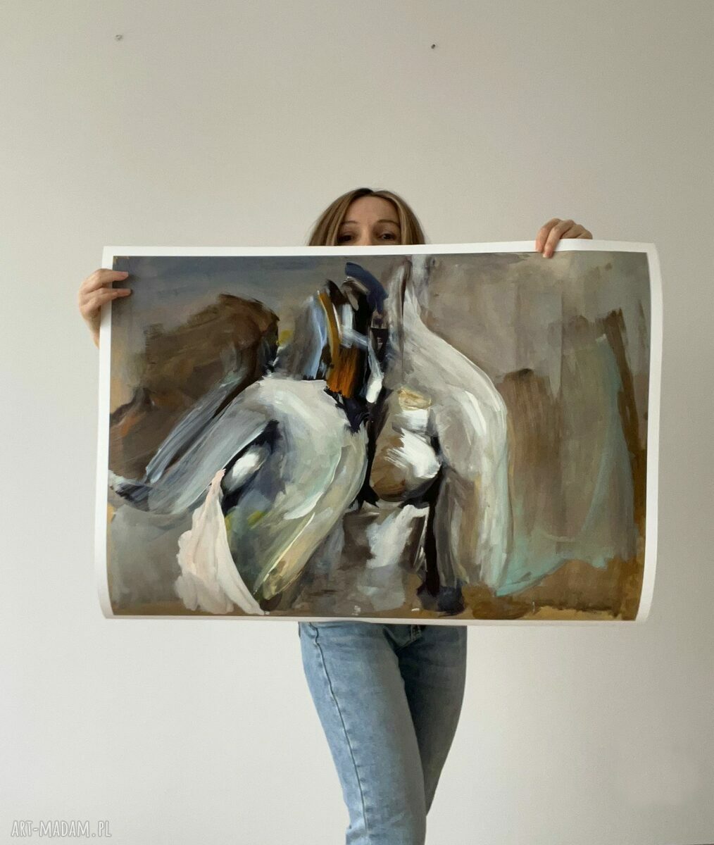 In the Morning 100x70 - ręczna inkografia nad łóżko