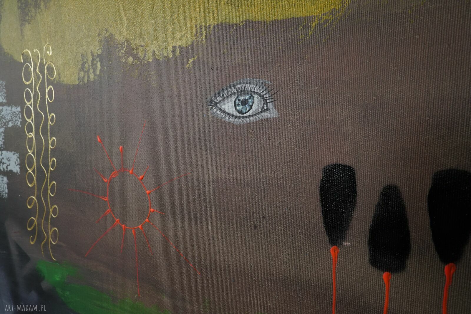Intuicyjnie 6 - abstrakcyjny obraz na płótnie 110x100 cm