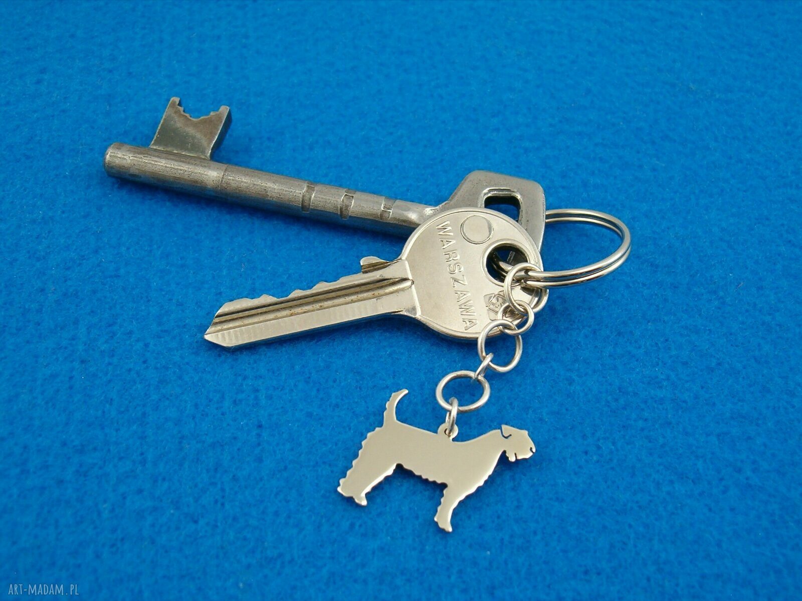 Irlandzki Terrier Pszeniczny - brelok ze srebra 925, ręcznie polerowany
