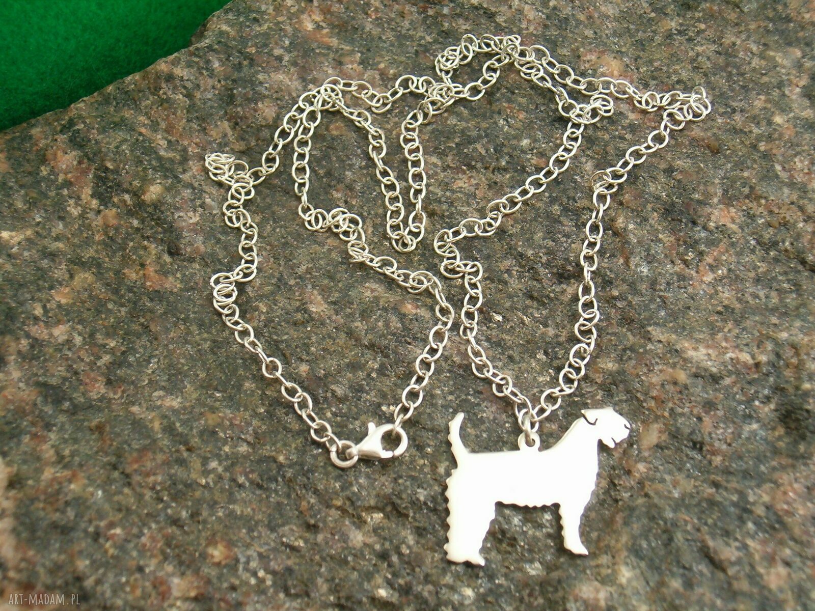 Irlandzki Terrier Pszeniczny - srebrny naszyjnik 925 z motywem psa