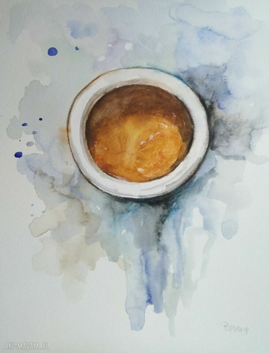 KAWA IV - akwarela w formacie A4