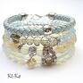 handmade bransoletki ivory and light blue vol. 4 /06.06.15/ set