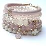 hand made bransoletki ivory and light pink vol. 2 /11 2014/ set