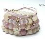 handmade bransoletki ivory and light pink vol. 3 /12 2014/ set