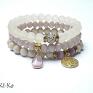 hand made bransoletki ivory and light pink vol. 4 /12 2014/ set