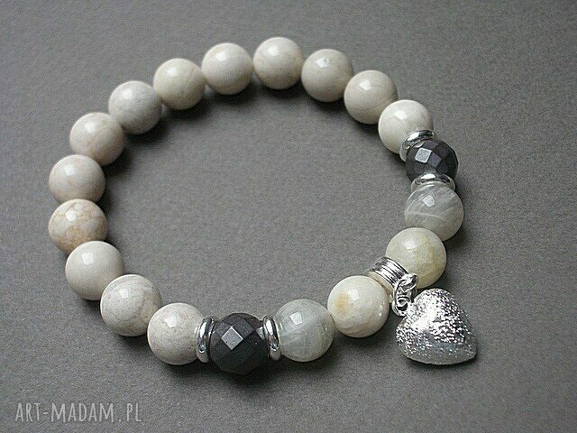 Ivory heart /22 12 2015/ HandMade