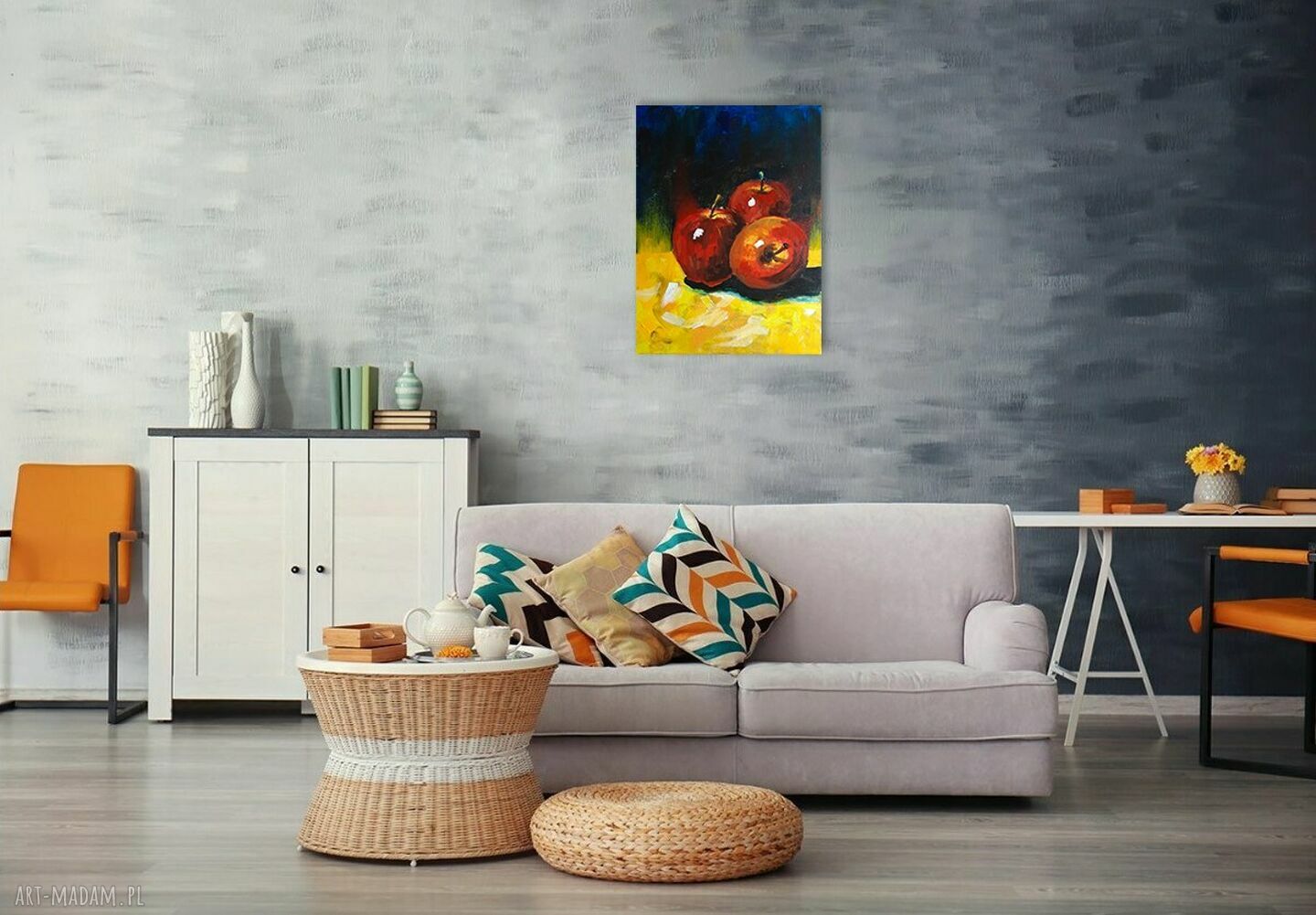 Obraz akrylowy „Jabłka” 40x30 cm - martwa natura Adriana Laube