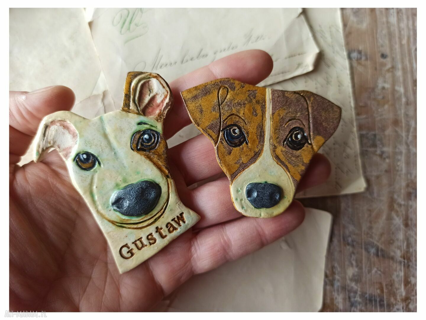 Jack Russell Terrier - ceramiczne magnesy na lodówkę