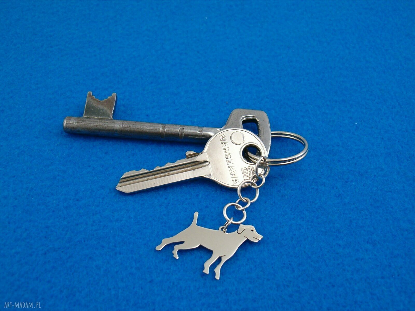 Brelok Jack Russell ze srebra 925 - ręcznie polerowany