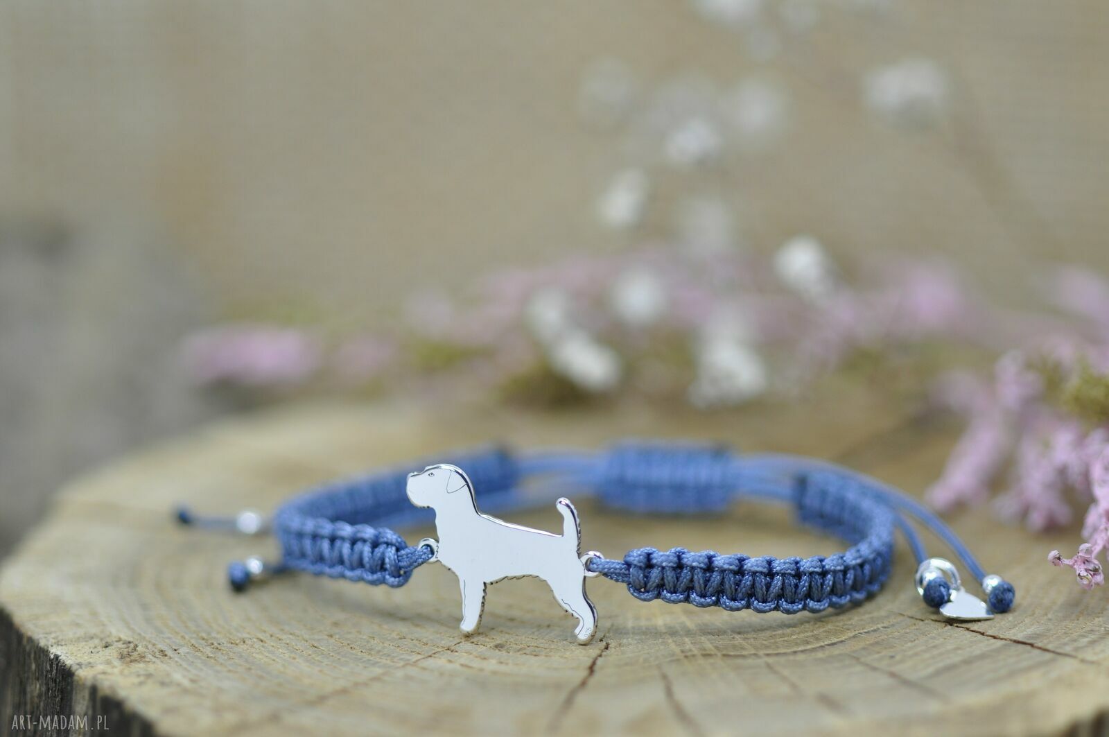 Jack Russell terrier - bransoletka z psem na szczęście (srebro 925)
