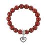 handmade bransoletki bordeaux jade with heart