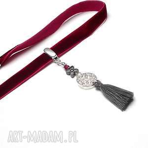 choker - trok ruby-grey