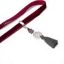 ręczne wykonanie naszyjniki choker /trok/ ruby grey