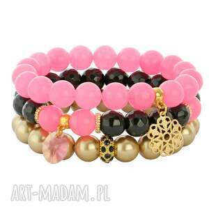 dalia 3 - pink black & gold