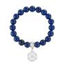 hand made bransoletki earth energy navy blue jade with rosette