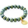 oryginalne bransoletki jadeit green hematite & patina jade with