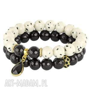 jade in spots & onyx l209 - czarne bransoletki