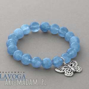 lavoga jade with butterfly pendant in blue