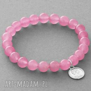 jade with coin in pink