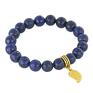 handmade bransoletki navy blue jade with leaf pendnat