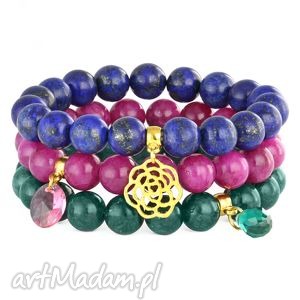 pink emerald & navy blue set