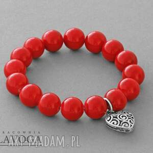 lavoga red jade with heart pendant