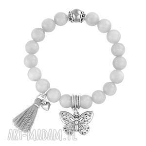 lavoga tassel - light grey jade butterfly