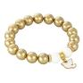 trendy bransoletki jadeit white jade & golden pearl with