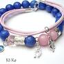 handmade bransoletki alloys collection dark blue and pink duo