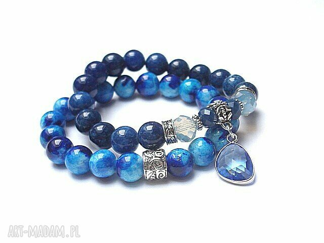 Cobalt navy vol 2017 jadeity kryształki metal komplet dwóch