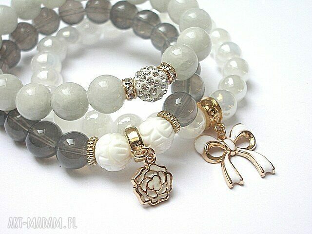 GREY AND WHITE /09 2014/ SET handmade